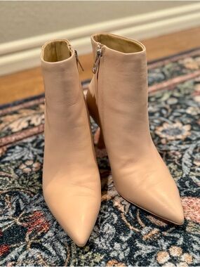 ANTONIO MELANI X Nicola Bathie Women's Pointed-Toe Ankle Boots - Nude